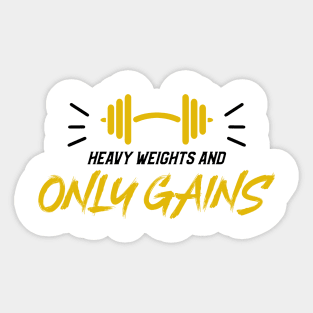 Only gains gym fitness Sticker